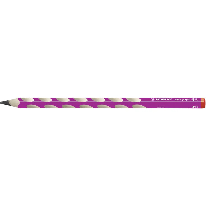 Ergonomischer Dreikant-Bleistift für Rechtshänder - STABILO EASYgraph in pink - Einzelstift - Härtegrad B
