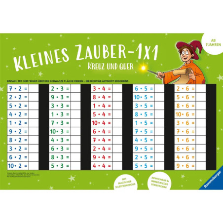 Ravenburger 41584 Zaubertafel: Kleines Zauber-1x1: Kreuz und quer Lernen
