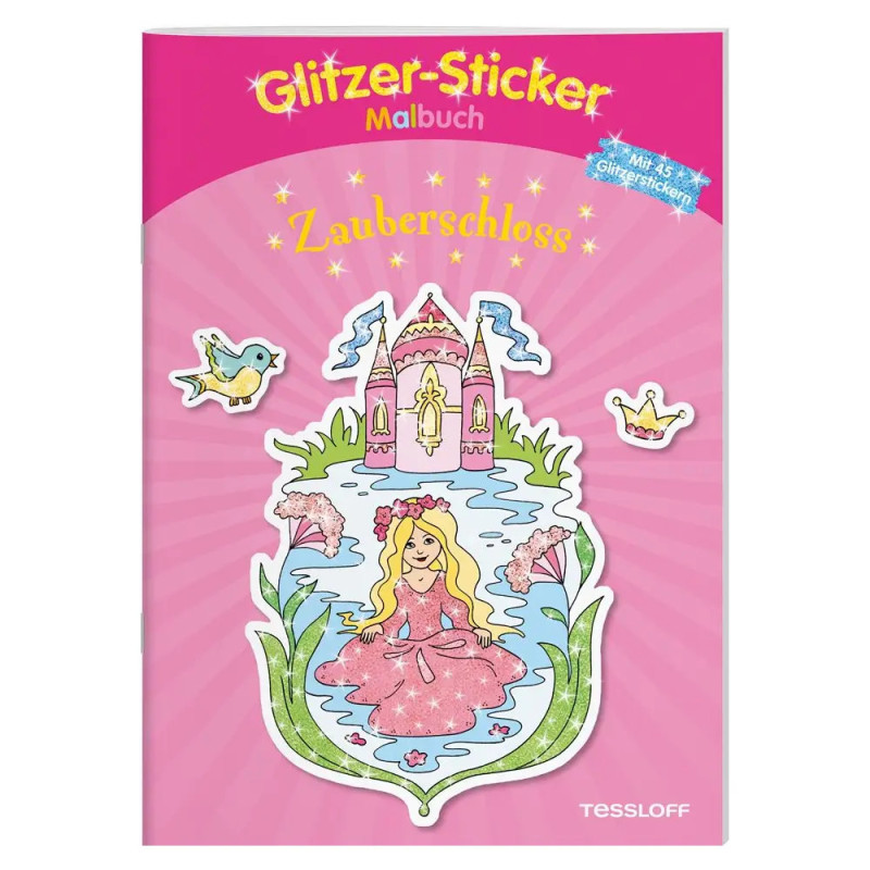 Glitzer-Sticker-Malbuch. Zauberschloß Glitzer-Sticker-Malbuch. Zauberschloß
