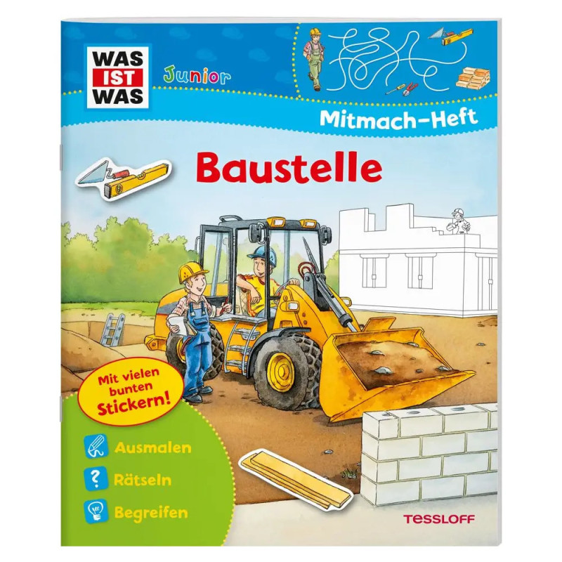 WAS IST WAS Junior Mitmach-Heft Baustelle