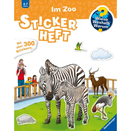 Ravenburger 32943 Wieso? Weshalb? Warum? Stickerheft: Im Zoo WWW-Malbuch (ab 01/06)
