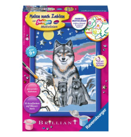Ravenburger 27784 Malen nach Zahlen Süße Wolfsfamilie Malen nach Zahlen Sonderserie E