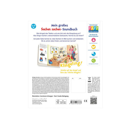 Ravenburger 43733 Sachen suchen, Sachen hören: Meine Welt Pappbilderbuch über 10 Euro
