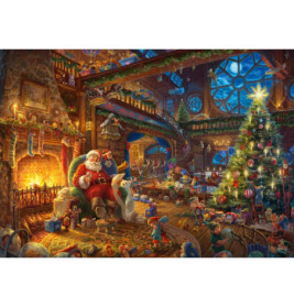 Schmidt Spiele Puzzle Thomas Kinkade Der Weihnachtsmann und seine Wichtel, 1000 Teile
