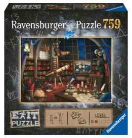 Ravensburger EXIT Puzzle, 759 Teile, mit detailreicher Illustration eines Astronomiestudiums auf der Verpackung.