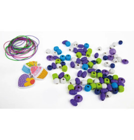 LENA® Holzperlen Cupcakes, blau