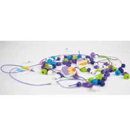 LENA® Holzperlen Cupcakes, blau