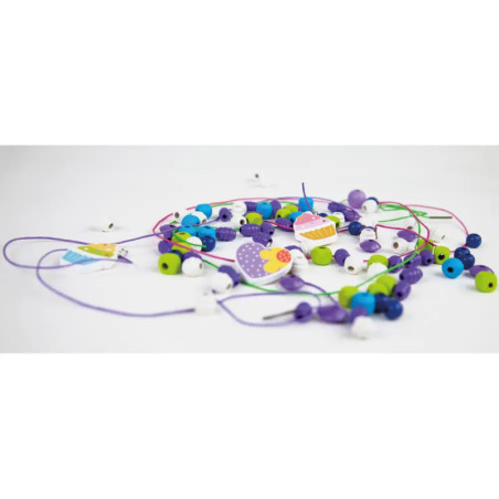 LENA® Holzperlen Cupcakes, blau LENA® Holzperlen Cupcakes, blau