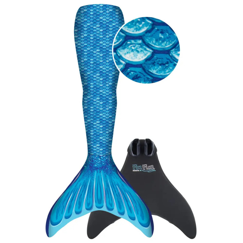Fin Fun Meerjungfrau Mermaidens blau S/M