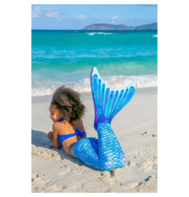 Fin Fun Meerjungfrau Mermaidens blau S/M
