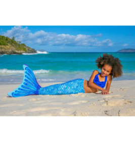 Fin Fun Meerjungfrau Mermaidens blau S/M