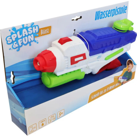 Splash & FUn Wasserpistole, Schuss- und Pumpfunktion, 34 cm