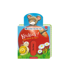 Cover eines Kinderbuchs mit Maus und Schnecke, Titel Kuckuck! Wen hörst du hier? auf buntem Hintergrund.