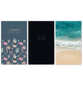 Monatskalender Pocket slim 2026 A6+sortiert