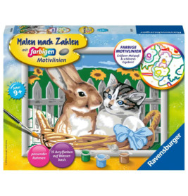 Ravenburger 28477 Malen nach Zahlen Putzige Freunde Malen nach Zahlen Serie D