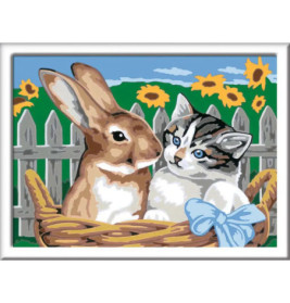 Ravenburger 28477 Malen nach Zahlen Putzige Freunde Malen nach Zahlen Serie D