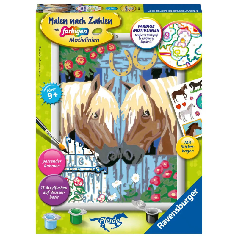 Ravenburger 28478 Malen nach Zahlen Treue Pferde Malen nach Zahlen Serie Pferd