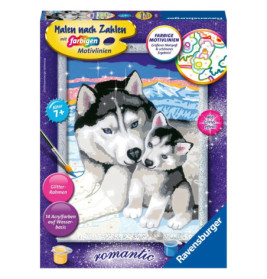 Ravenburger 28479 Malen nach Zahlen Husky Kuss Malen nach Zahlen Serie Romantic