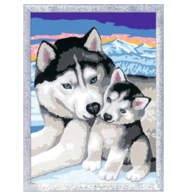 Ravenburger 28479 Malen nach Zahlen Husky Kuss Malen nach Zahlen Serie Romantic