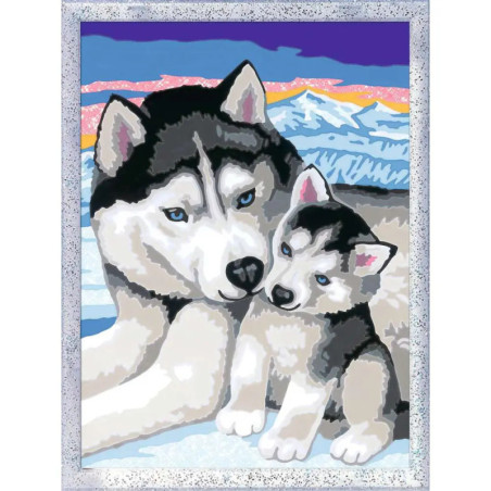 Ravenburger 28479 Malen nach Zahlen Husky Kuss Malen nach Zahlen Serie Romantic