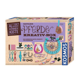 Pferde Kreativ-Box: Bastelset mit Pferde-Motiv und verschiedenen Materialien für Kinder ab 8 Jahren.