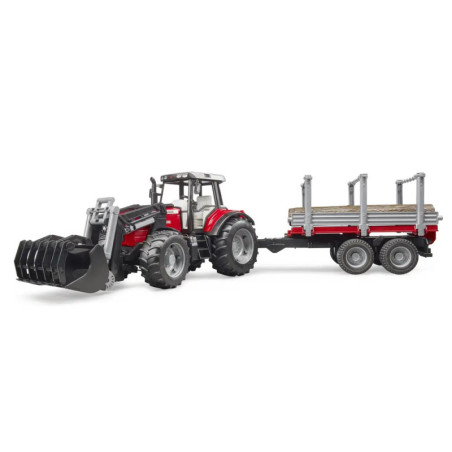 Massey Ferguson 7480 mit Frontlader + Holztransportanh.