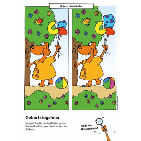 Kindergartenblock - Gemeinsamkeiten & Unterschiede ab 4 Jahre. Ab 4 Jahre., sortiert