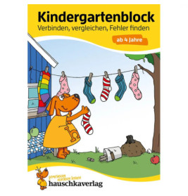 Kindergartenblock - Verbinden, vergleichen, Fehler finden ab 4 Jahre. Ab 4 Jahre.