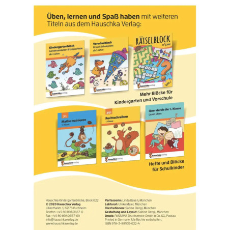 Kindergartenblock - Verbinden, vergleichen, Fehler finden ab 4 Jahre. Ab 4 Jahre.