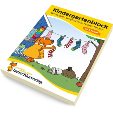 Kindergartenblock - Verbinden, vergleichen, Fehler finden ab 4 Jahre. Ab 4 Jahre.