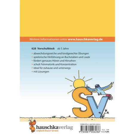 Vorschulblock - Buchstaben und Laute ab 5 Jahre