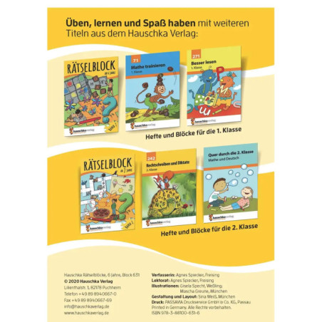 Rätselblock ab 6 Jahre, Band 1, sortiert