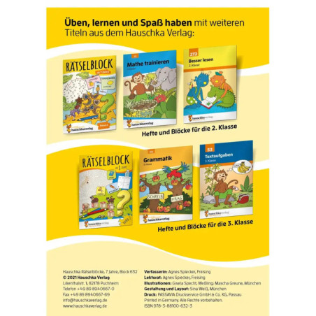 Rätselblock ab 7 Jahre, Band 1