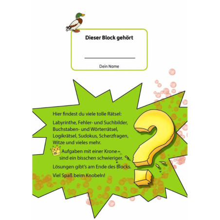Rätselblock ab 8 Jahre, Band 1