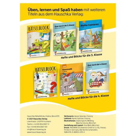 Rätselblock ab 8 Jahre, Band 1