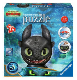 Ravensburger 3D-Puzzlebox mit Toothless aus Drachenzähmen leicht gemacht: Die geheime Welt.