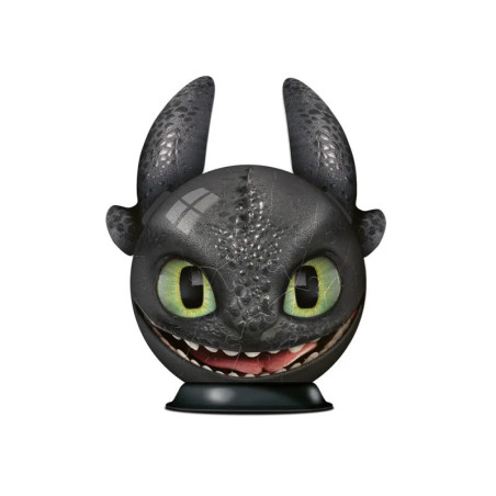 Ravenburger 11145 Puzzle Dragons Ohnezahn Puzzle-Ball mit Ohren 3D 72 Teile