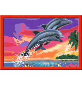 Ravenburger 28907 Malen nach Zahlen Welt der Delfine Malen nach Zahlen Serie C