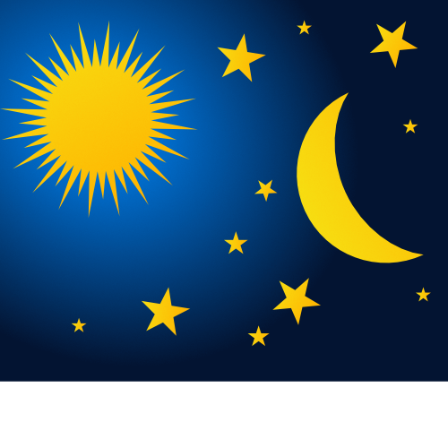 Sonne Mond und Sterne