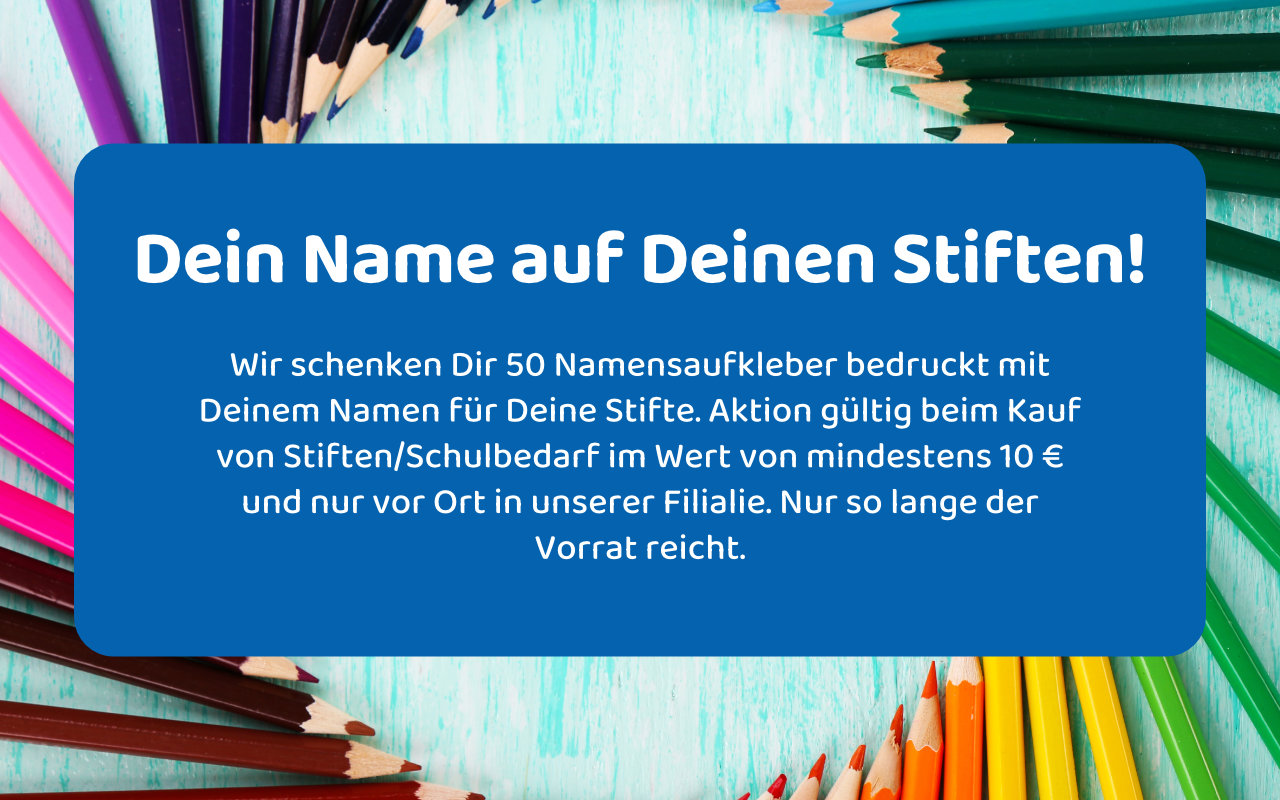 Deine Name auf Deinen Stiften!